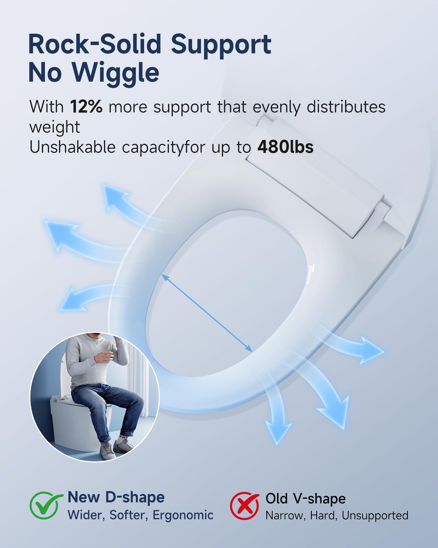HOROW HR-T30 Non-Electric Bidet Toilet, Tankless Toilet with ADA Chair Height, 1.0GPF and Powerful Flush, Skirted One Piece Toilet for Bathroom, 12" Rough in