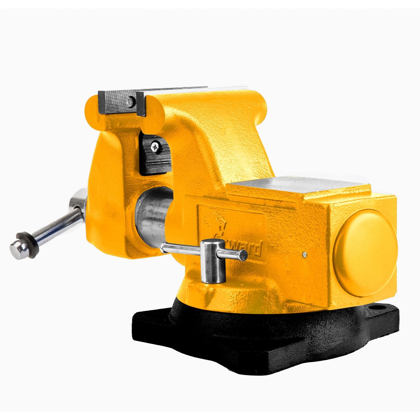 Forward 1755A Heavy Duty Bench Vise 11,000LBS Clamping Force, 5.5 Inch Ductile Iron Industrial Vice with Machined Round Guide Bar and 360° Swivel Base, 5-1/2" Jaw Width, 5-1/2" Max Jaw Opening