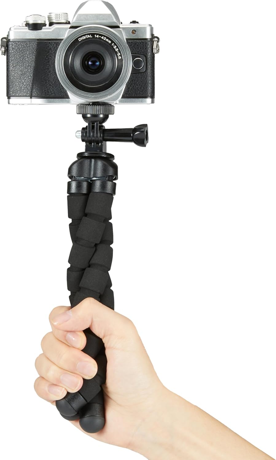 Amazon Basics 10-inch, Portable and Flexible Tripod with Wireless Remote and Smartphone Clamp, Black