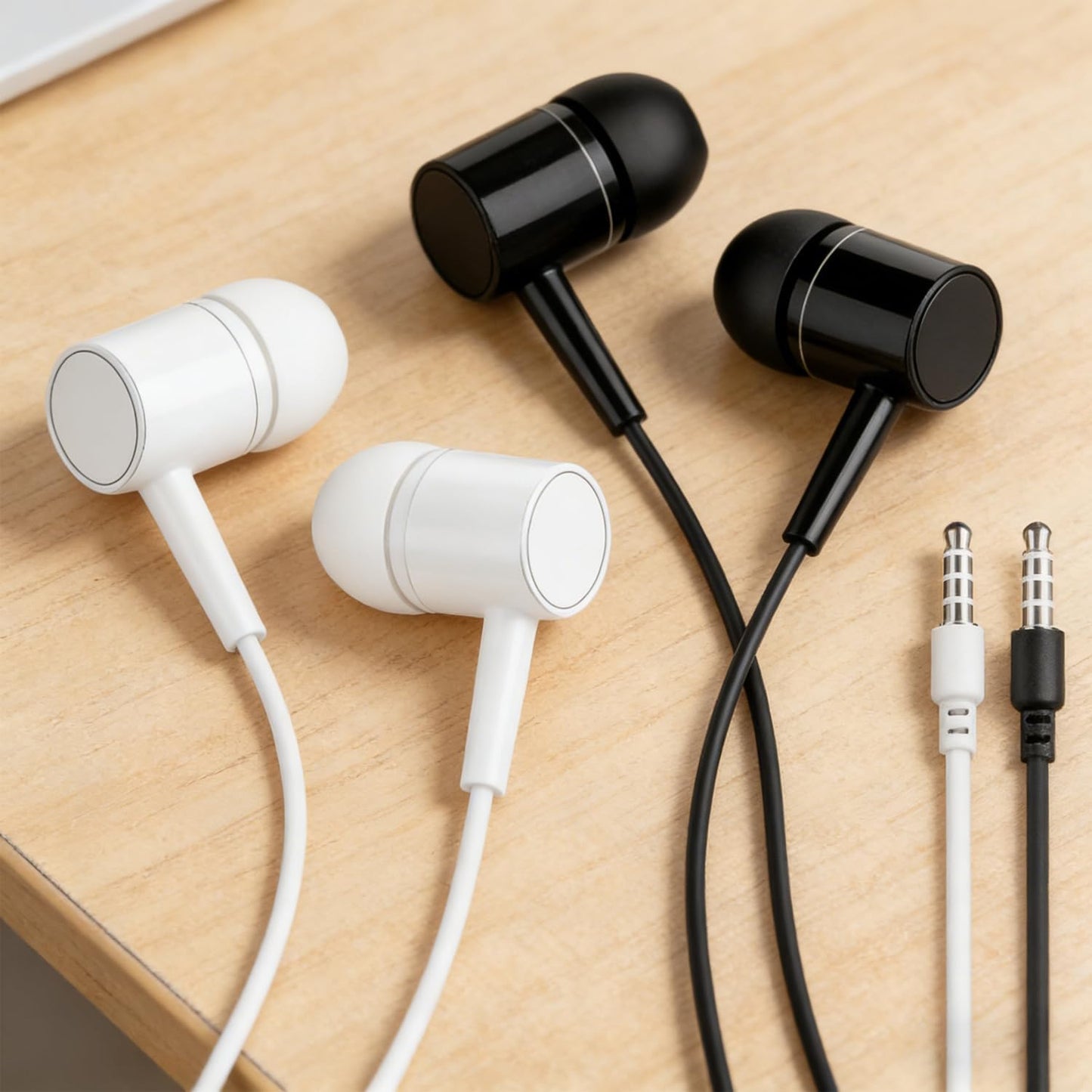 Generic 2 Pack 3.5mm Wired Earbuds in-Ear Headphones, Earphones with Microphone, Noise Isolation Corded for Plug Ear