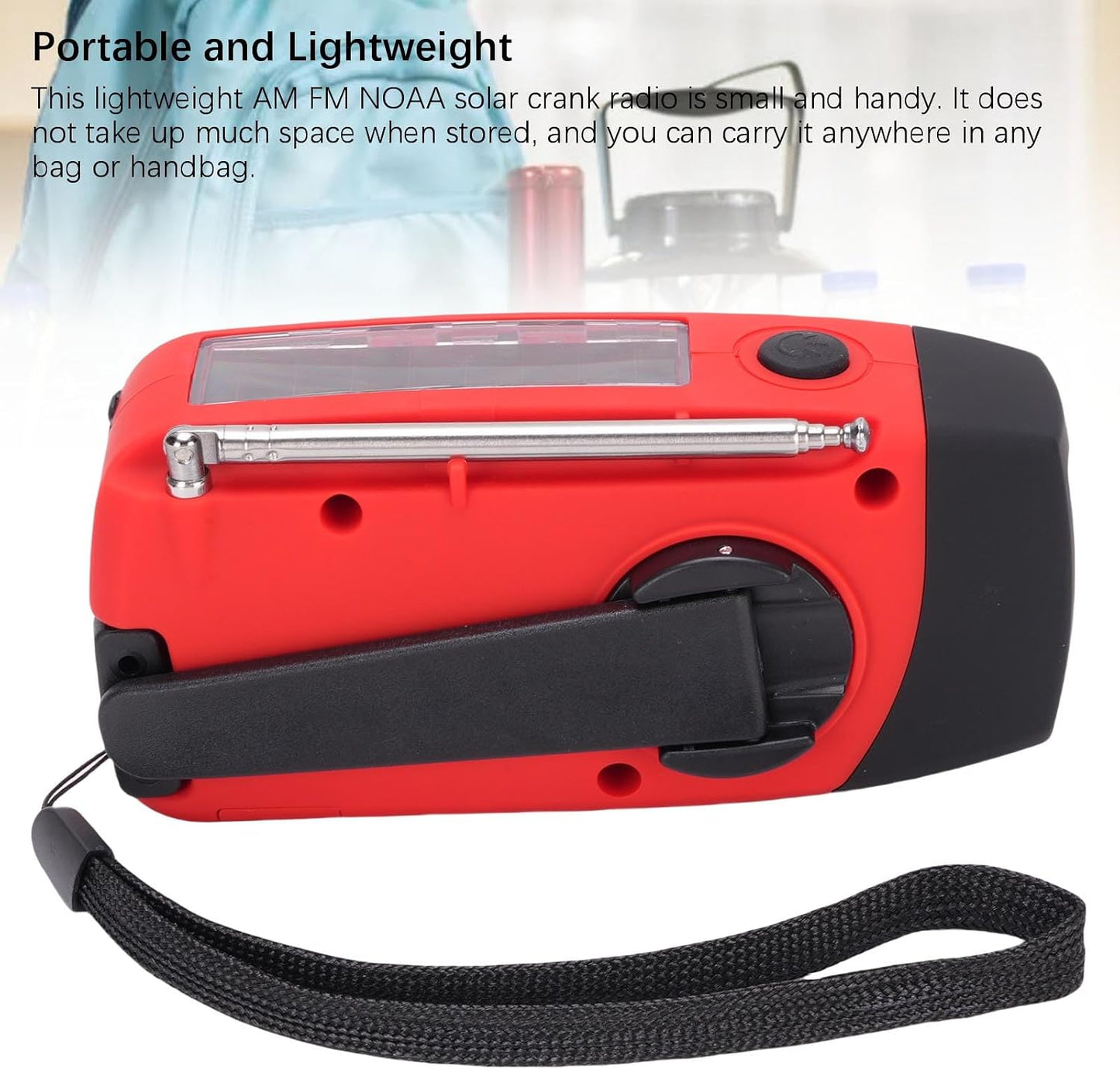 Aoaoy 3 Solar Radio Emergency Hand Crank Portable Power Bank AM/FM NOAA Weather Radio with LED Flashlight Cell Phone