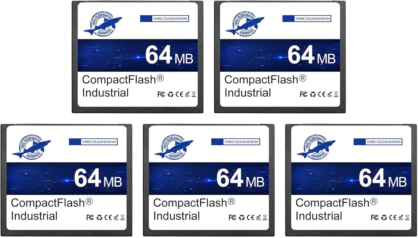 THREE COLOUR DOGFISH 64MB 5PACK FAT16 Dogfish Compact Flash Memory Card Industrial CF Type I Card for Industrial
