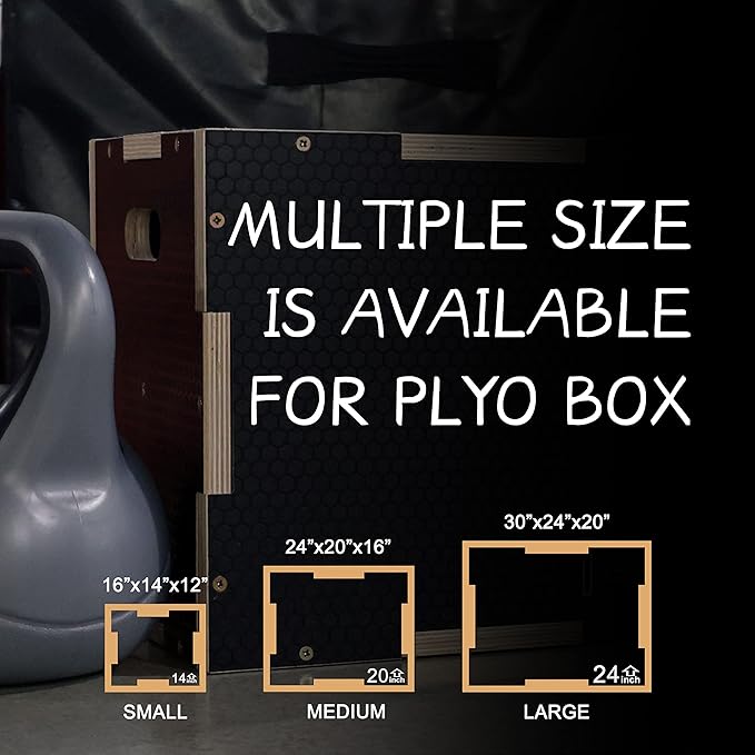 Plyo Box, 3-in-1 Foam Plyometric Jump Box, Box Jump for for Home Gym Training Fitness Workout Exercise, Multiple Colors