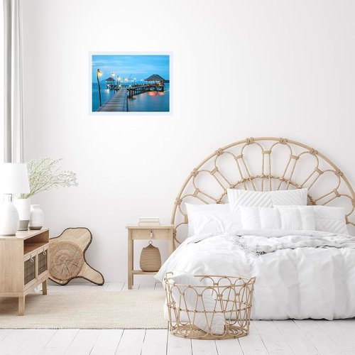 JCJMY Puzzle Frame - 15x21.25 Wall Hanging Picture Frame in White with Shatter-Resistant Plexiglass