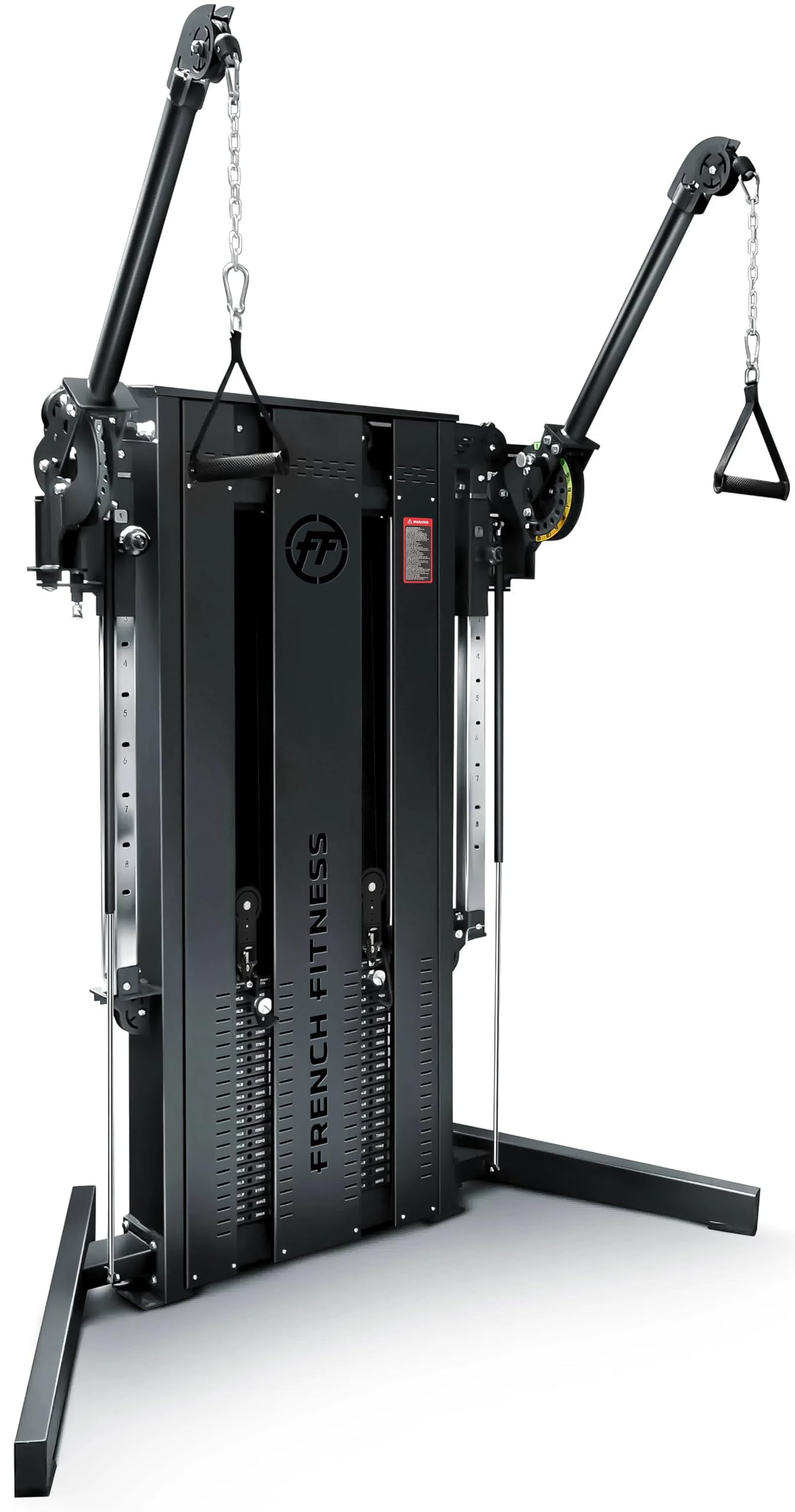 French Fitness Newport Dual Cable Crossover Functional Trainer Machine | Adjustable Functional Trainer with Independent Arms, 198 lbs Dual Weight Stacks, Wheelchair Accessible