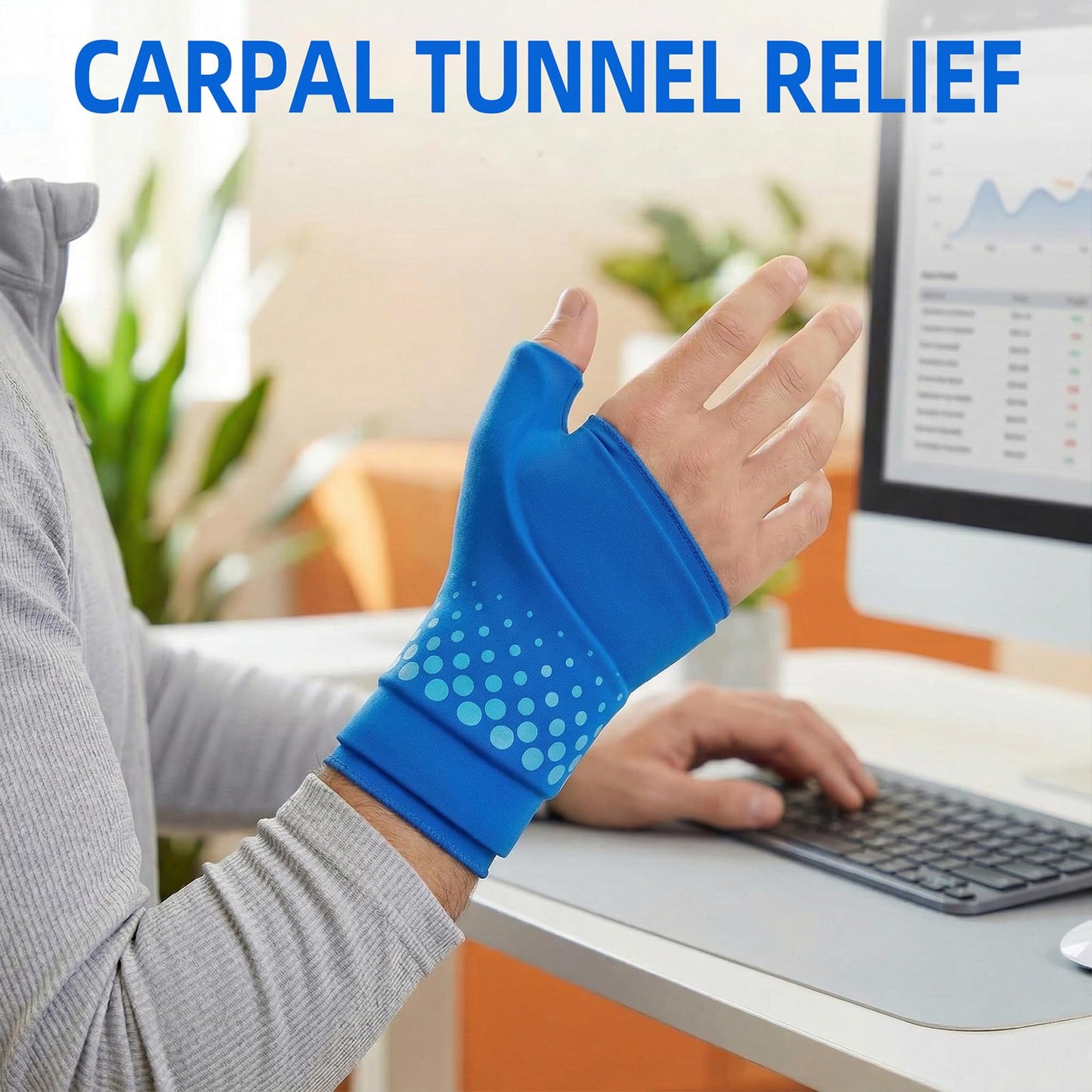 Wrist & Thumb Ice Pack Wrap, Cold & Hot Compress for Extreme Carpal Tunnel Relief, Thickened Reusable Gel Wrist Hand Thumb Ice Pack for Arthritis Tendonitis, Women & Men