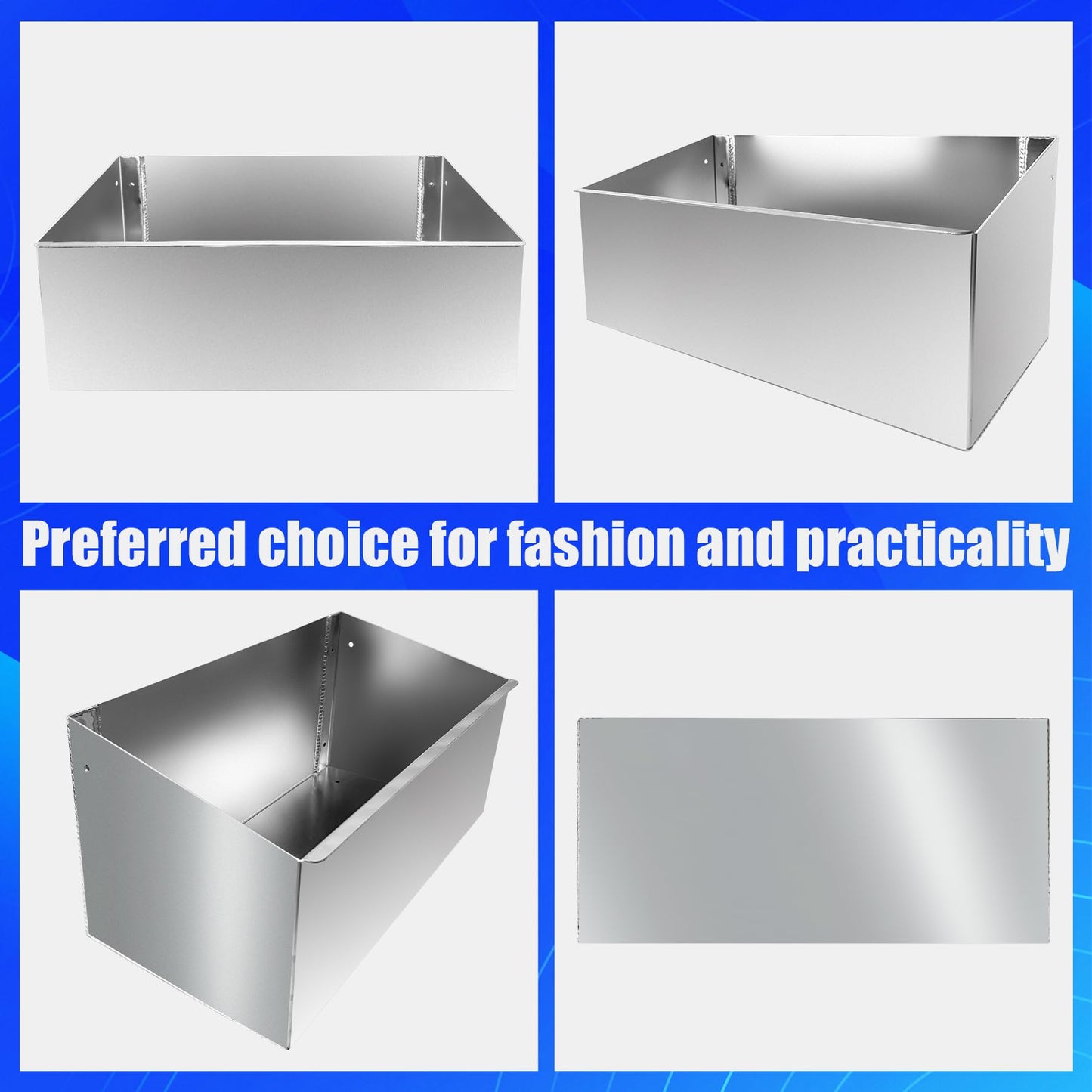 Srehloe Aluminum Fuel Tank Rack Practical Kettle Shelf Storage Racks Length 23" Accommodate 2 5-Gallon Jugs Suitable for Garage Enclosed Racing Trailer Work Area Silver
