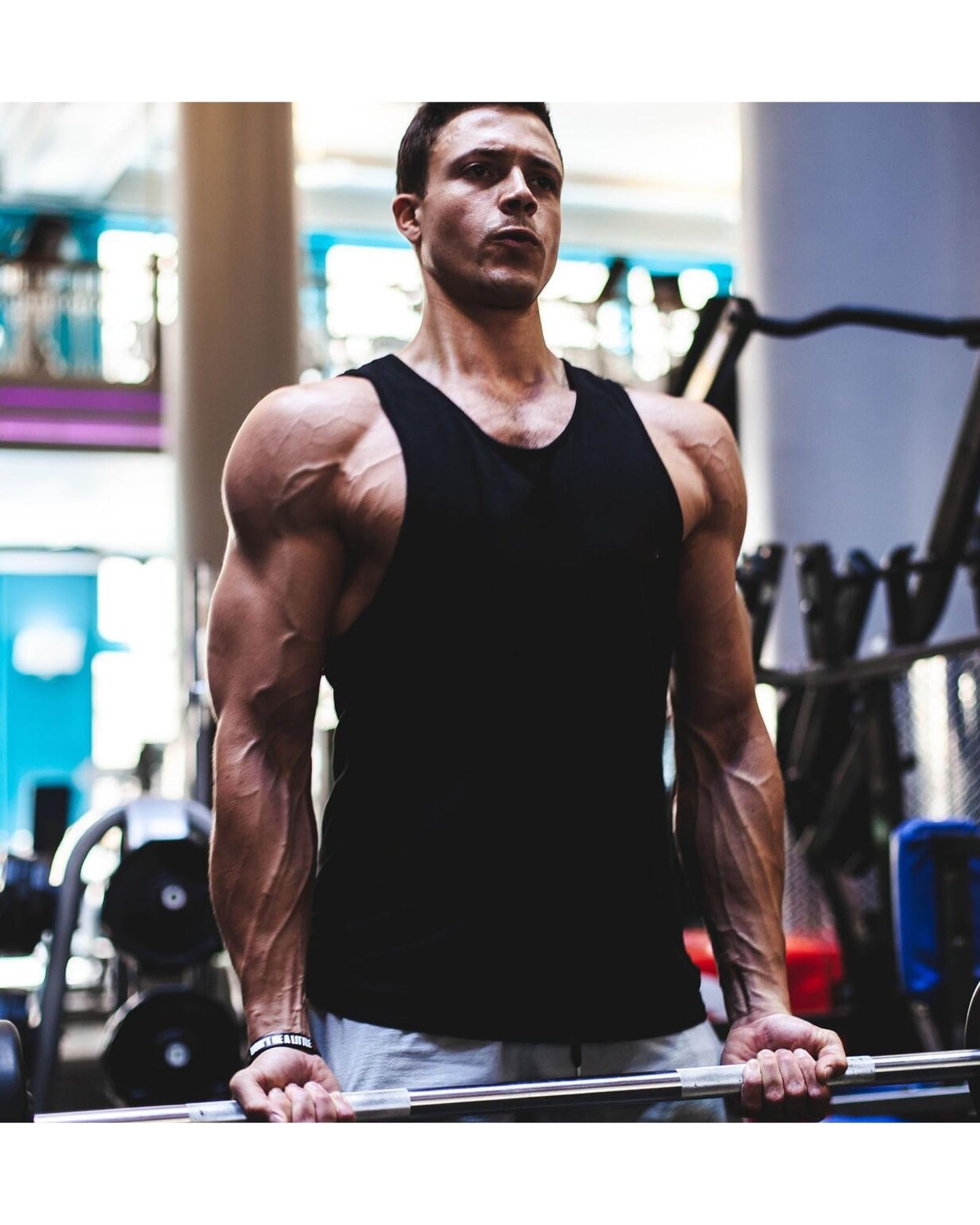 FUXERT Men's Sweat Vest Sweat Tank Top for Waist Trainer Workout Body Shaper Sauna Suit for Gym Exercise(GN L/XL)