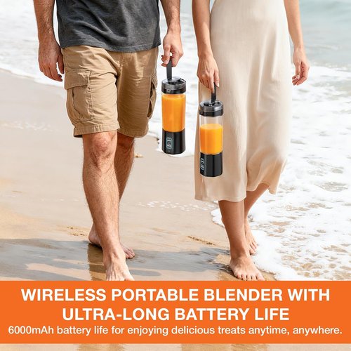 GVODE Portable Personal Blender - 24oz Smoothie Maker with Leakproof Lid & USB-C Rechargeable Design