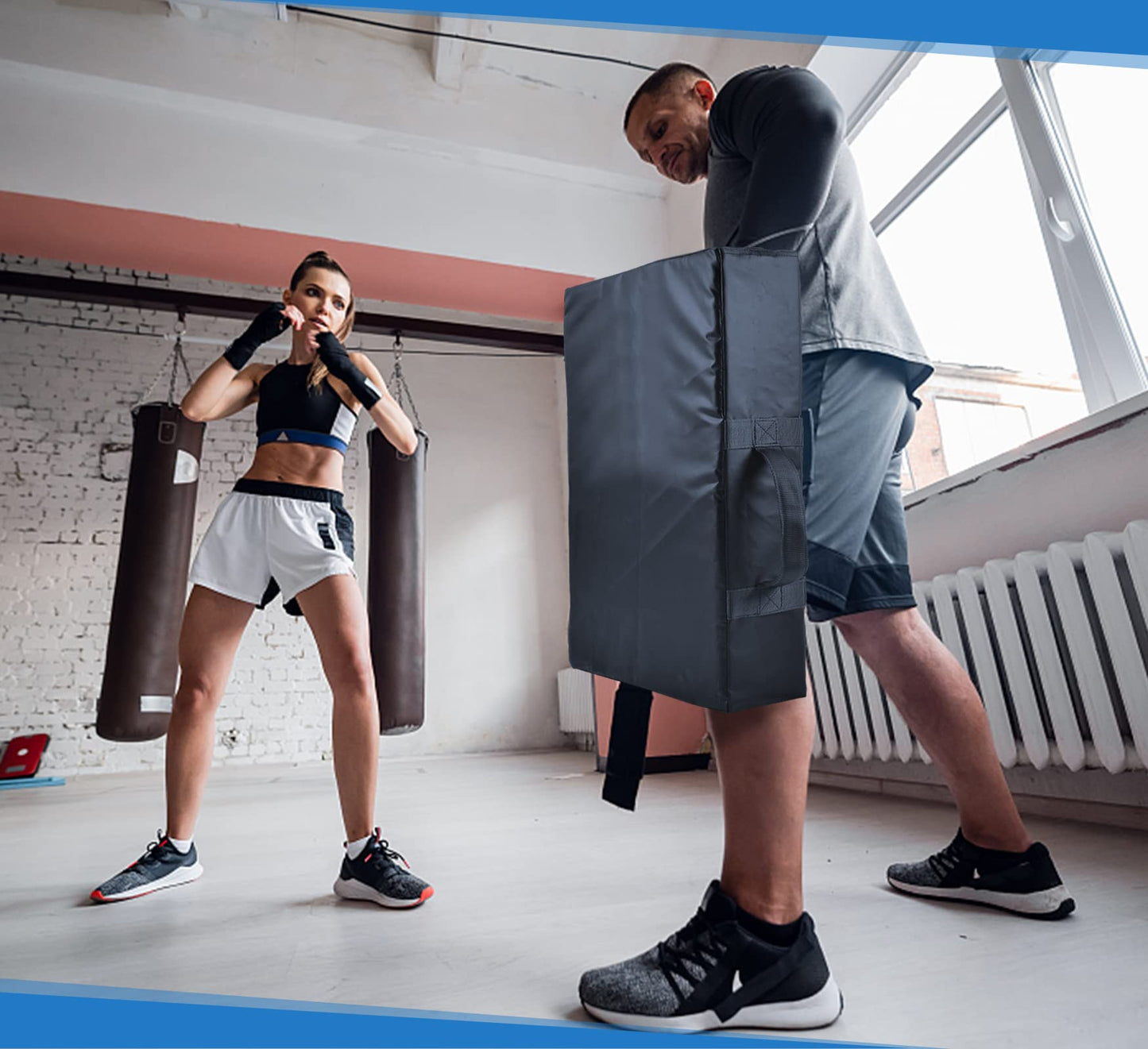 Doubleriver Kicking Shield Pad: Martial Arts Blocking Pad for Thai Karate Taekwondo Body Protector 16 x24 x5.5inch