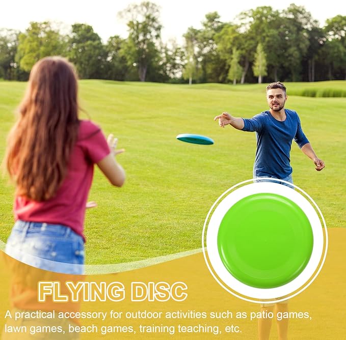PATIKIL Flying Disc Colorful Plastic Flying Disk Flyer for Outdoor Sports Training Playing Lawn Game