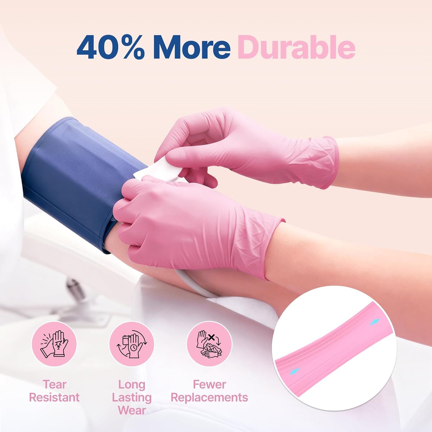 Schneider Nitrile Exam Gloves - 4-Mil Disposable Medical Gloves | Latex-Free & Powder-Free, Food Safe