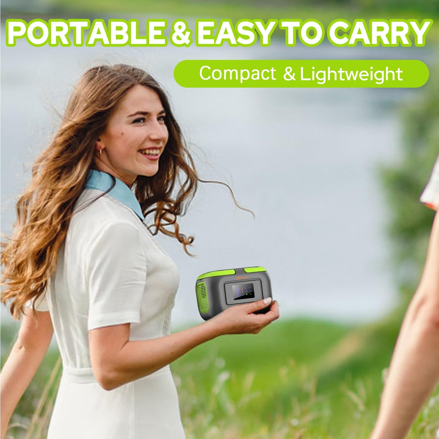 Portable Solar Power Generator with Panels, 300W 110V AC Outlet Power Station with Foldable Solar Panel 40W, 100W USB C Outlet Power Bank Fast Charging for Camping Laptop Smart Device RV Van Outdoor