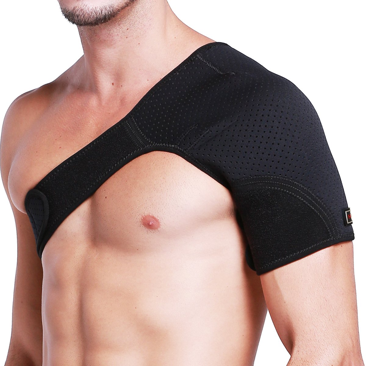 HUEGLO Shoulder Brace for Men and Women,Adjustable Shoulder Support for Torn Rotator Cuff,Shoulder Compression Sleeve for AC Joint Pain Relief,Dislocation, Bursitis,Large (Right)
