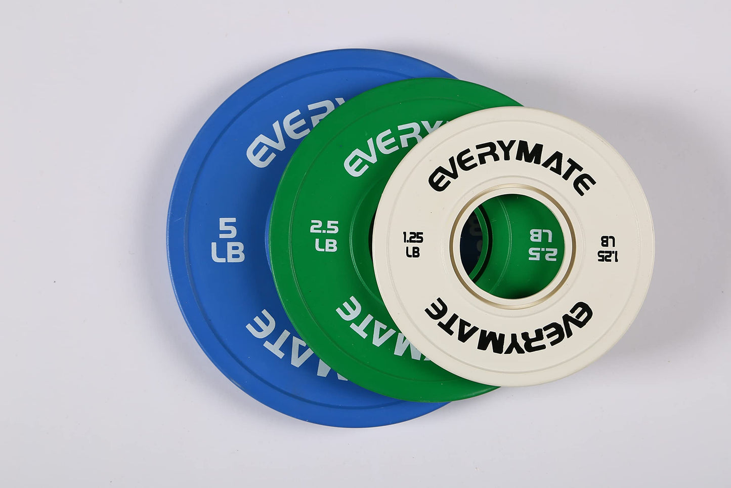 EVERYMATE Change Weight Plates 5LB Fractional Plate Olympic Bumper Plates for Cross Training and Olympic Weightlifting, 5LB Set Weights Plates Set