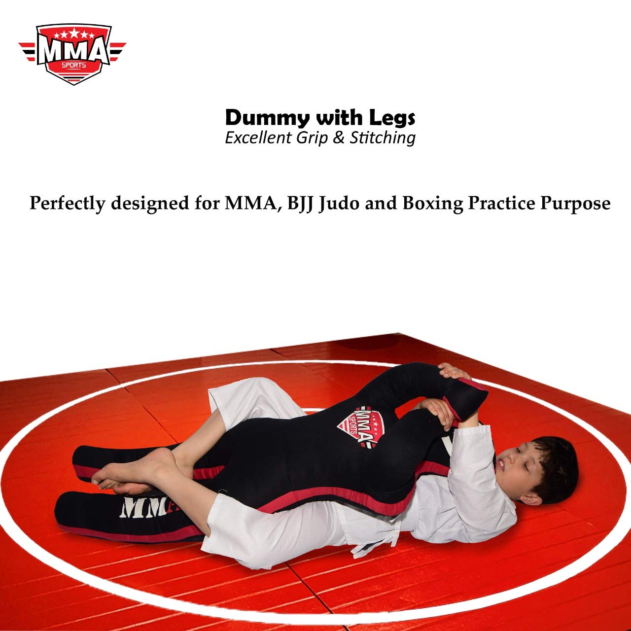 MMA SPORTS Kids Grappling Dummy Brazilian Jiu Jitsu Self Defense Martial Art Boxing Children Youth Wrestling Dummies (36-40 INCHES) - UNFILLED