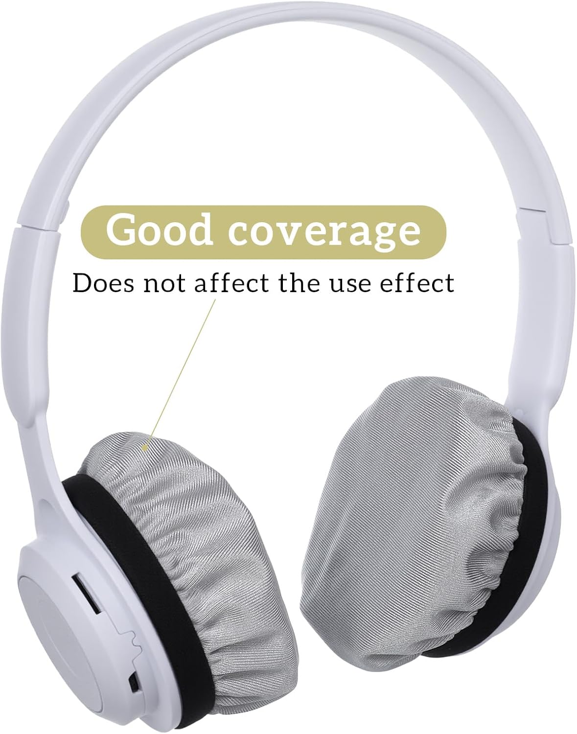 Bremorou 2 Headset Headset 3.5" 4.3" Headphone Covers for Ears Pairs Washable Stretchable Earpad Cloth Cover Protectors