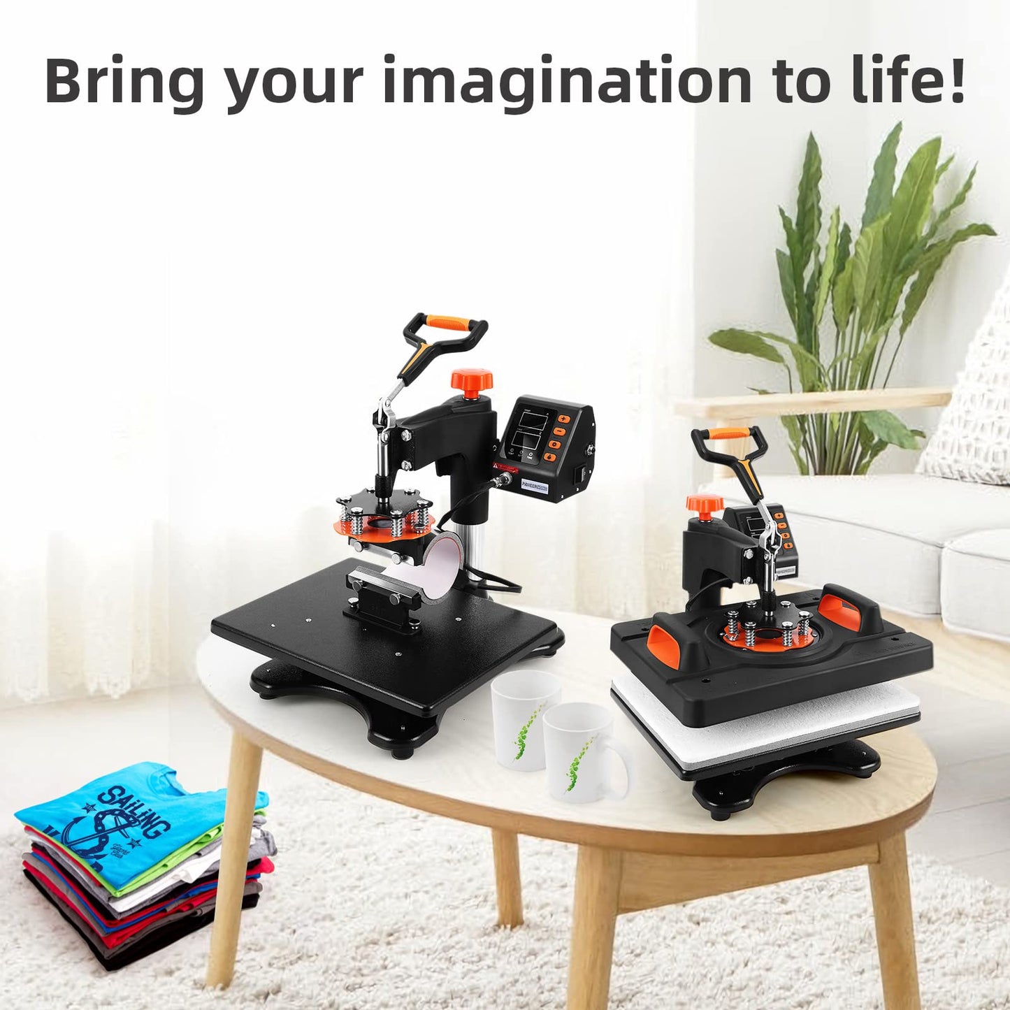 11 in 1 Heat Press Machine Professional Sublimation Machine 12" X 15", 360-Degree Swing Away, Multifunction Heat Transfer Machine Industrial-Quality for T-Shirts, Pillow, Hats, Caps, Mugs and Plate