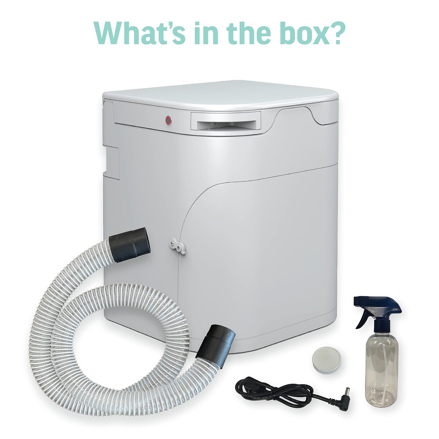 OGO Origin Composting Toilet – 12V Electric Agitator, Urine Diverting RV Toilet for Van Life, Tiny Home & Boat – 15" Compact, Odorless Off-Grid Toilet, No Black Tank
