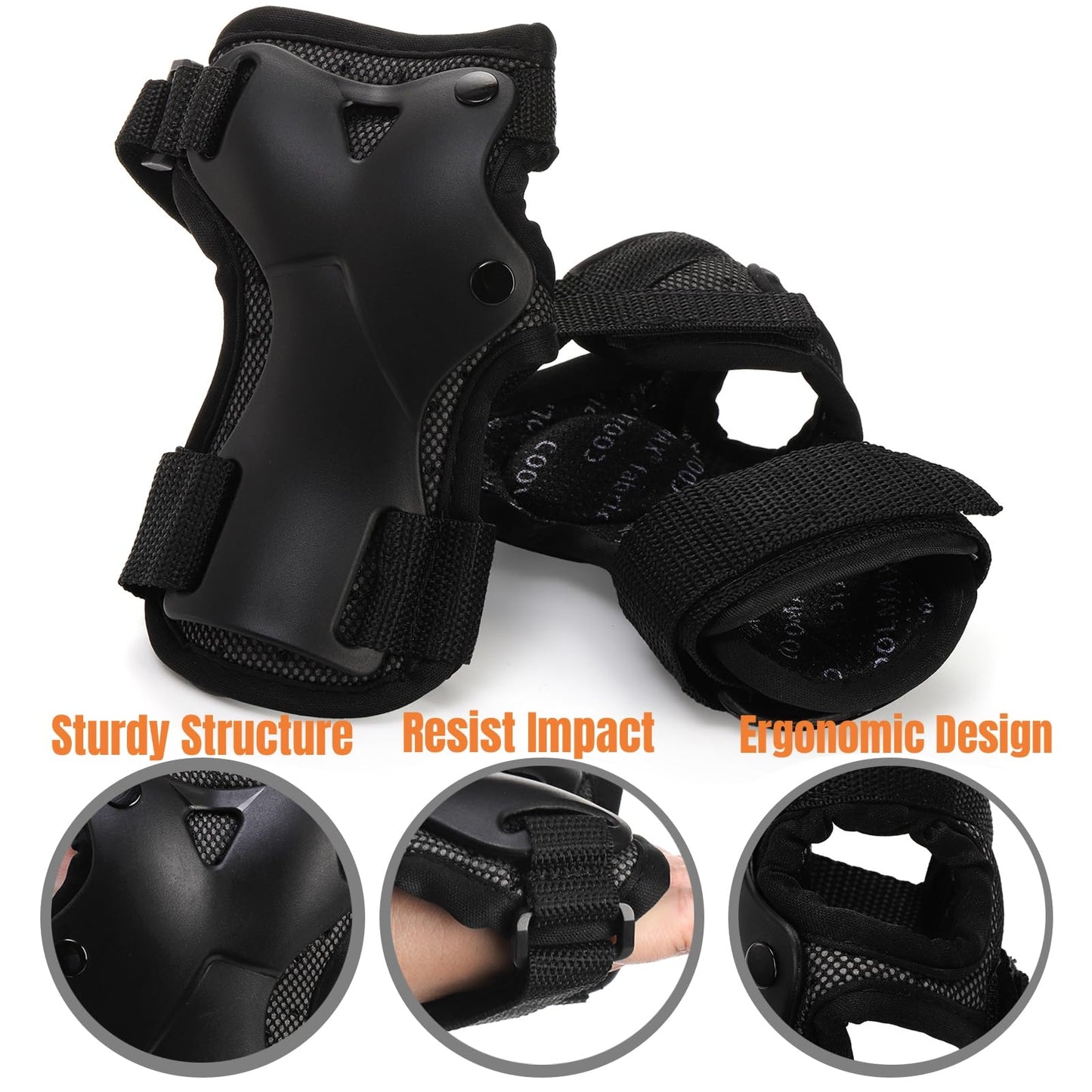 Hiceeden Wrist Guard for Roller Skating and Skateboarding, Wrist Protector (1 Pair) with Storage Bag, Wrist Brace Pads for Adult/Youth, M