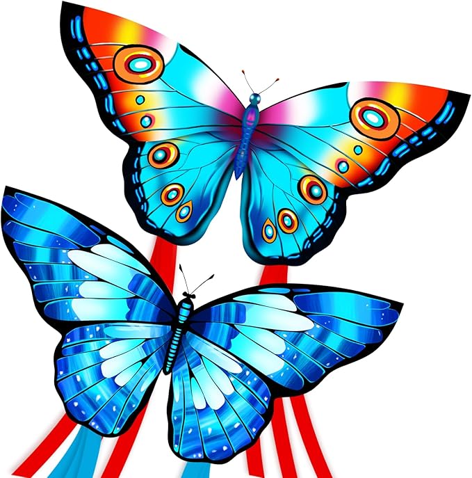 Xida Butterfly Kite for Kids & Adults, Easy to Fly, Ages 4-8, Large Kite with 300ft Handle, Perfect for Beach Trips