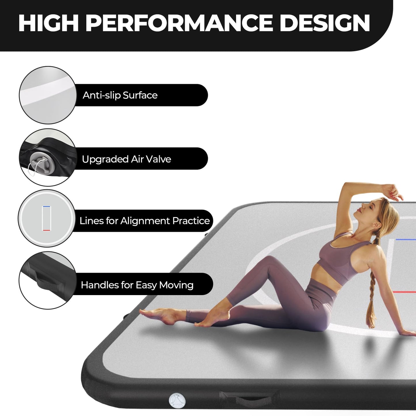 Olenyer Inflatable Wrestling Mat for Home: 10x10FT 4" Thick PVC Jiu Jitsu Mat with Electric Air Pump,Blow Up Wrestling Mat for MMA,Martial Arts,Boxing,Judo