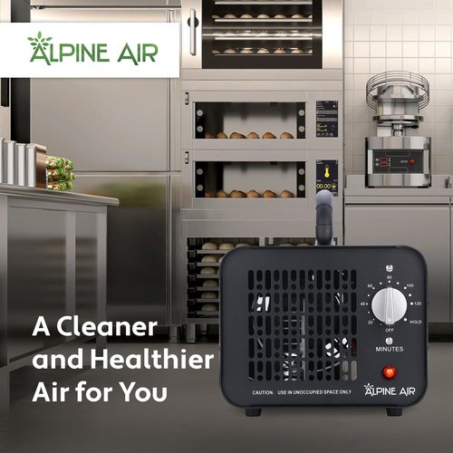 Alpine 125W 70,000 mg/h Ozone Generator Air Ionizer Ozone Odor Eliminator for Home and Kitchen, Commercial Ozone Machine Odor Removal Air Purifier for Office, Cars, & Rooms