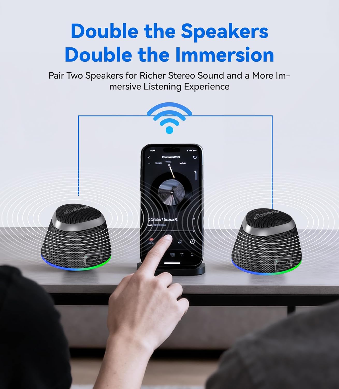 dbsono 2 1 IPX5 9 Portable Speaker Phone Stand Gifts:Birthday Graduation Mini Gifts for Him Her, in Magnetic Bluetooth