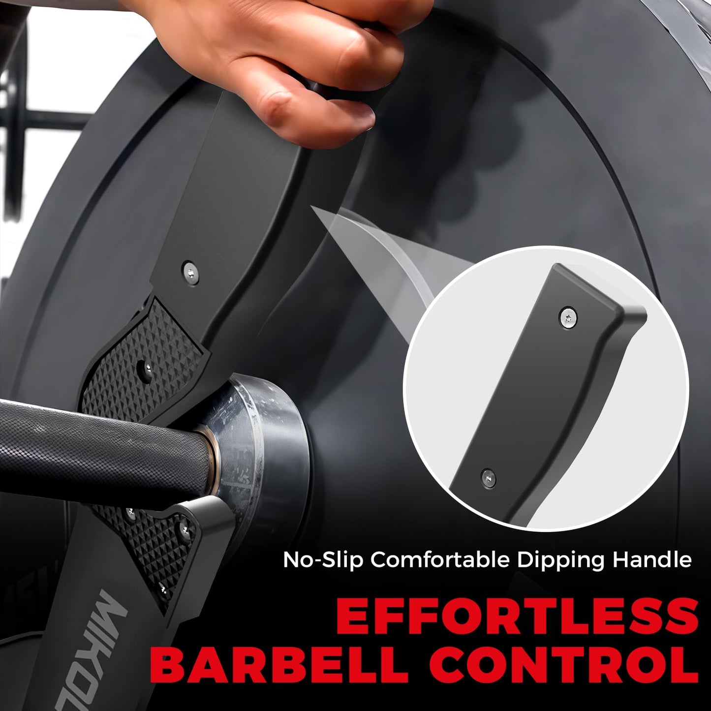 Mikolo Deadlift Jack Barbell Jack Unload 660LB Barbell Stand with No-Slip Handle for Loading & Unloading Weight Plates for Deadlift Exercise, Weight Training