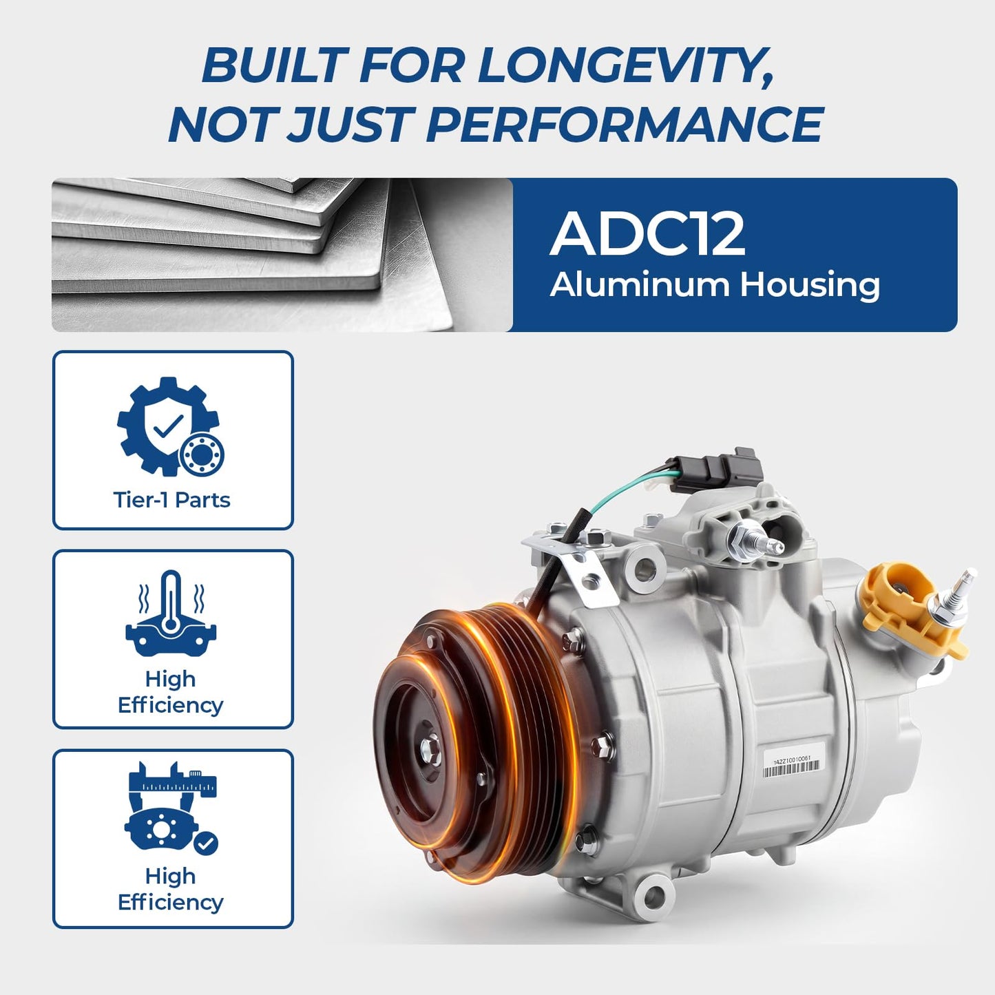 Zynrako A/C Compressor with Clutch Compatible with Ford Explorer 2011-2019 3.5L, Police Interceptor Utility 2013-2015 3.7L, Air Conditioner Compressor Replacement