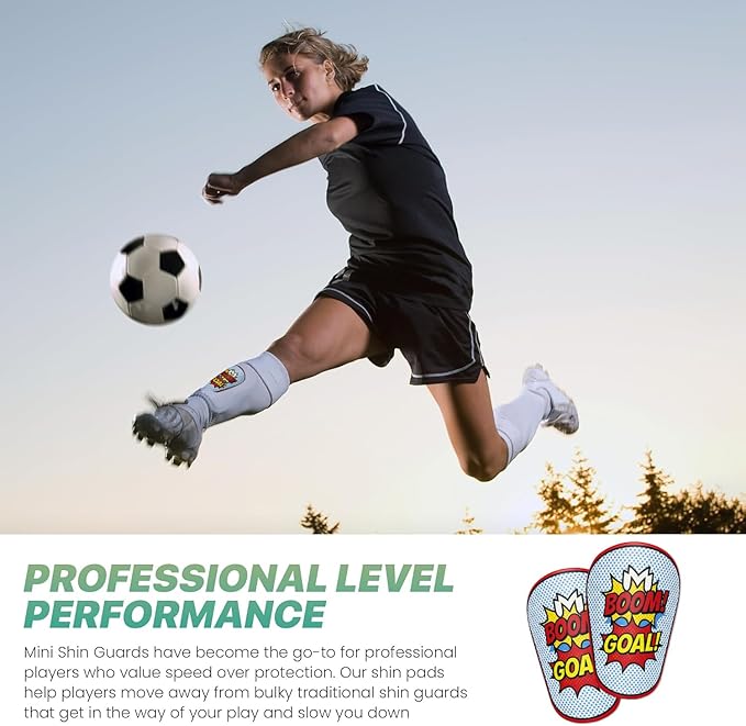 MiniGuards - Mini Shin Guards for Soccer Players - Tiny Shin Pads for Men, Women, Teens - Miniature Shin Guards 3.9 x 2.4 inch - Perfect for High Level Soccer Athletes