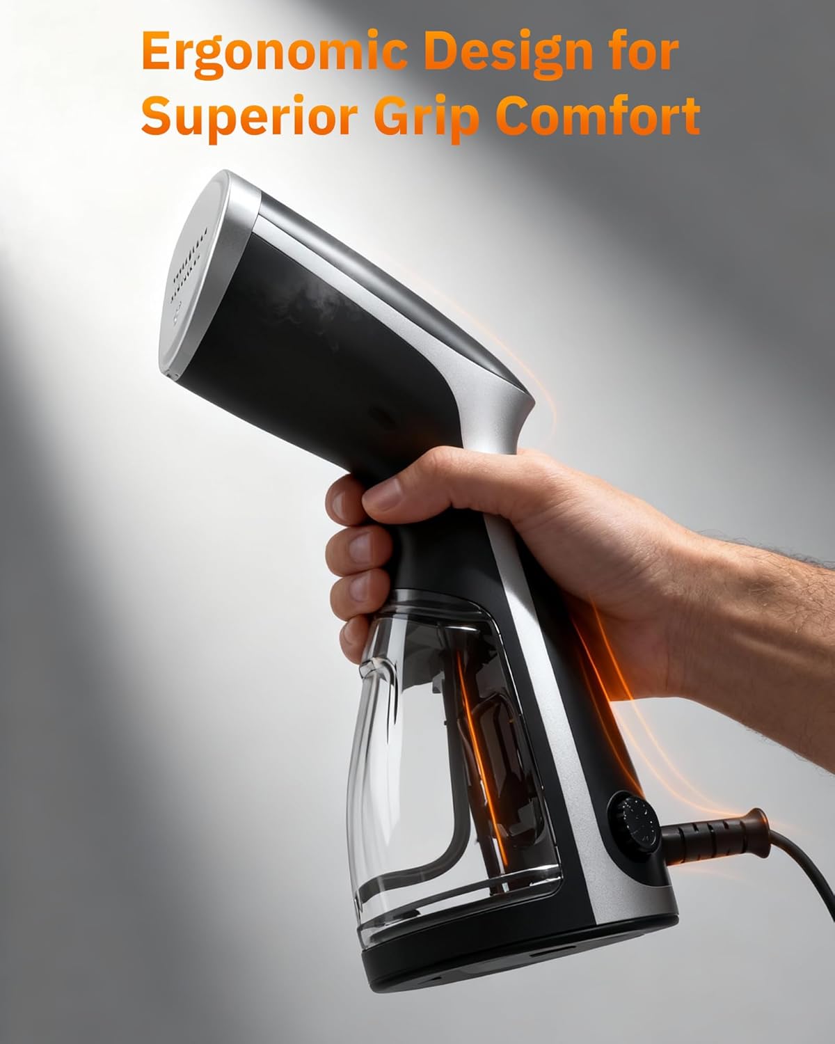 OGHom Portable Travel Handheld Steamer - 1000W Garment Wrinkle Remover for Home & Travel - Black