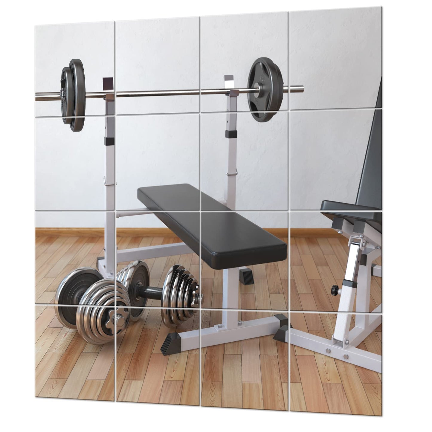 EVENLIVE® Gym Mirrors for Home Gym wall Large, 16PCS Glass Wall Mirror Tiles, 12" Frameless Mirror Panels, Full Body Mirror Sticker, for Ceiling Candle Tray Wedding Centerpieces for Table,Crafts Set