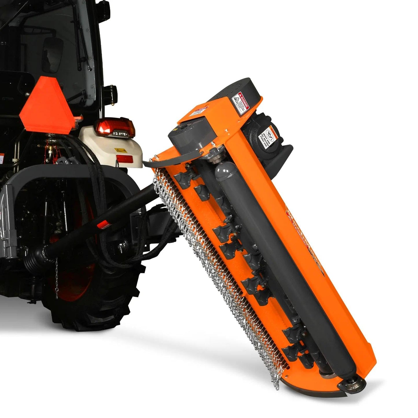 MechMaxx 48" Inch PTO Drive 3 Point Hitch Offset Flail Ditch Bank Mower for 25-50HP CAT 1 Tractor, 69'' Offset Distance,60°/90° Rotation Angle, 20 Hammers, Model VAM48