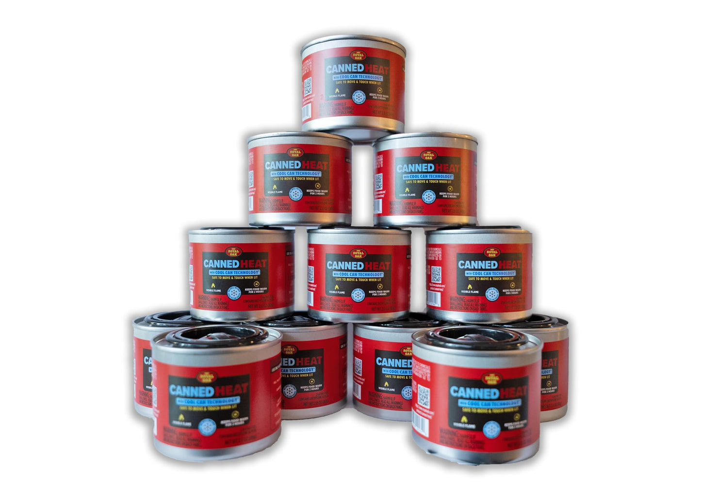 Royal Oak Canned Heat 12 Pack 2 Hour Chafing Fuel, Easy Open, Resealable, Non-Drip, for Food, Burners for Chafing Dishes, Buffet Burners, Parties, Weddings, BBQs