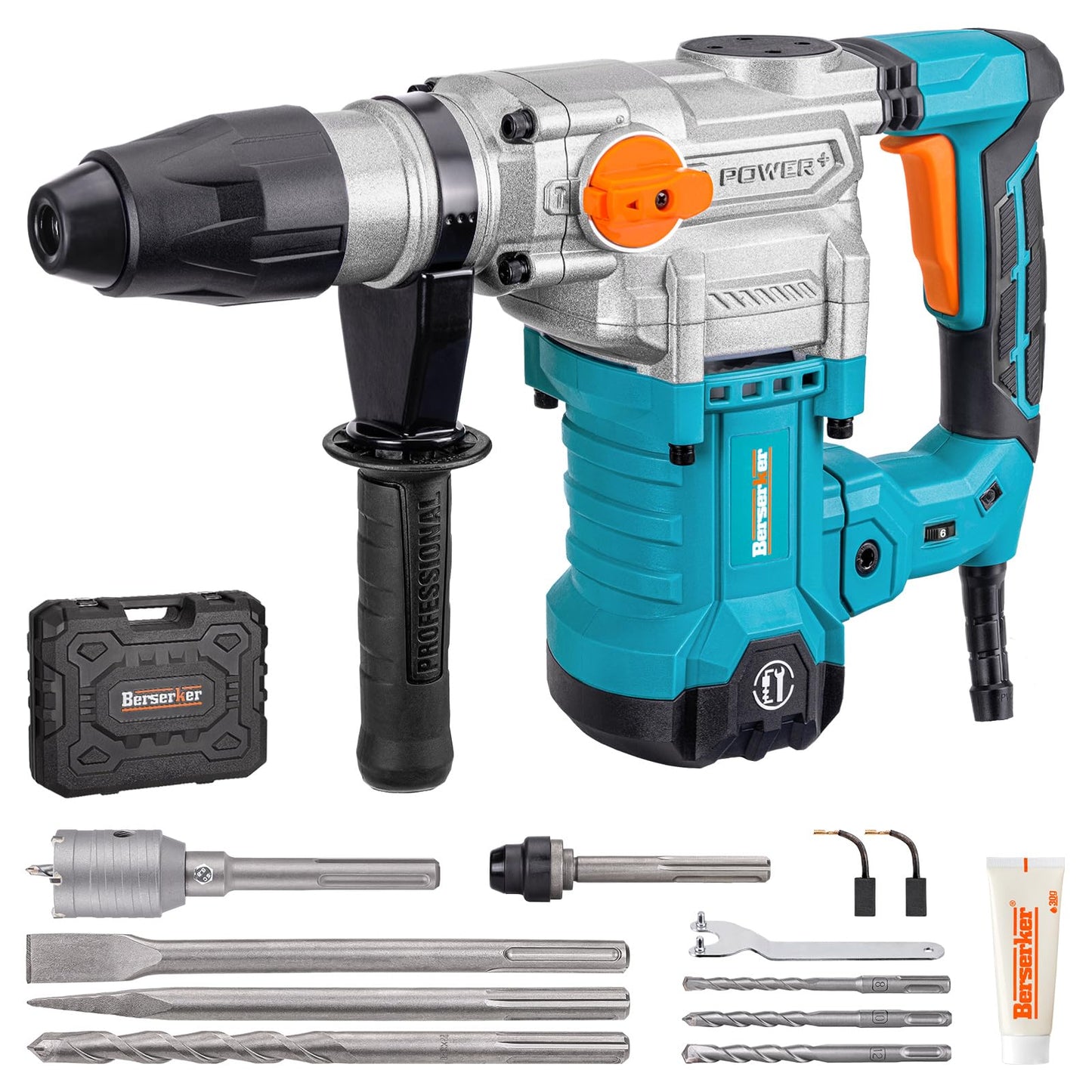 Berserker 1-9/16" SDS-Max Heavy Duty Rotary Hammer Drill with 2 Inch x 9 Inch SDS Max Core Bit