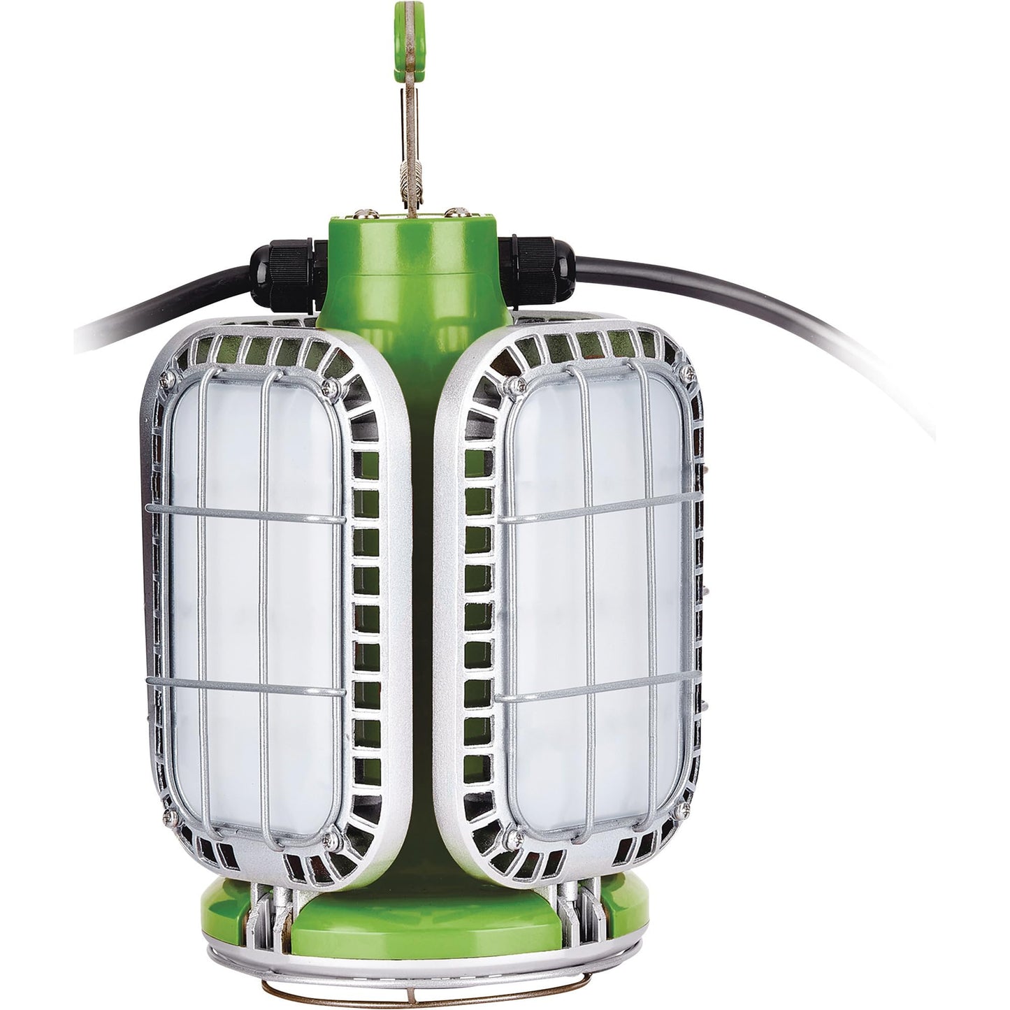 PowerSmith PTLK516-130 16,000 Lumen Temporary LED Work Light with 4 PIVOTING Panels, Quick-Mount Metal Hook, and 10 ft Power Cord-6 Unit Linkable