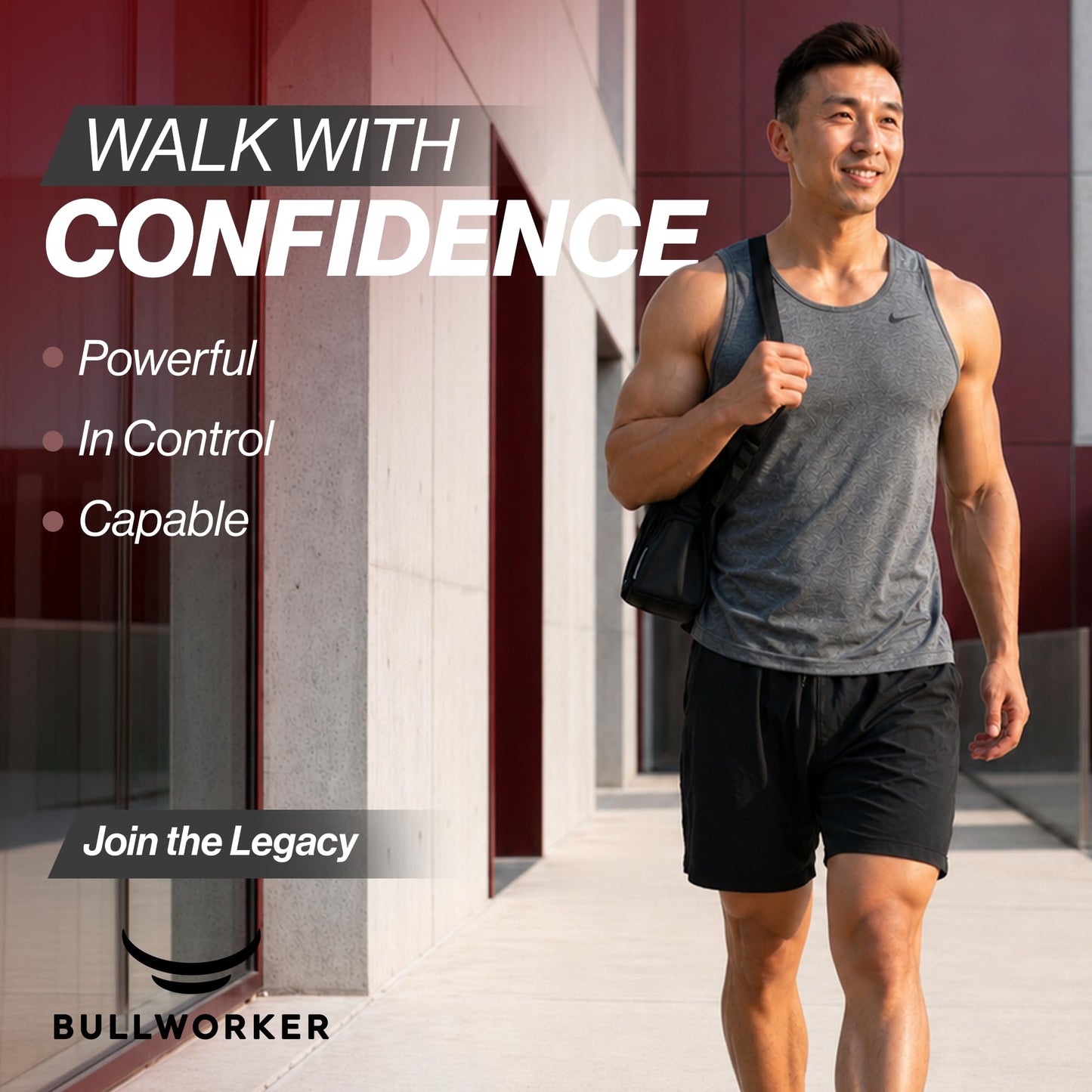 Bullworker Steel Bow 20" - Portable Home Gym Equipment & Isometric Exercise Equipment for Arms, Chest, Back, Shoulders, Core, Biceps, Triceps, Abs - Strength Training Equipment