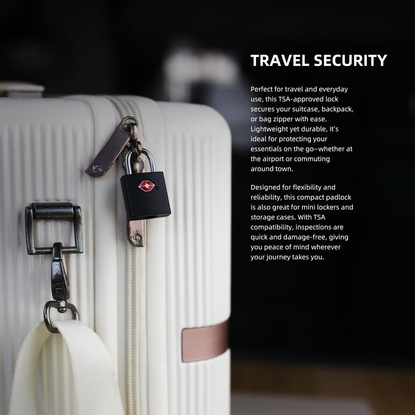 UP Security TSA Locks for Luggage with Keys, Travel Luggage Locks TSA Approved 4 Pack, Small Padlock with Key, Keyed Alike Mini Padlock for Suitcase, Backpack, Bag, Zipper, Case, Box, Small Locker