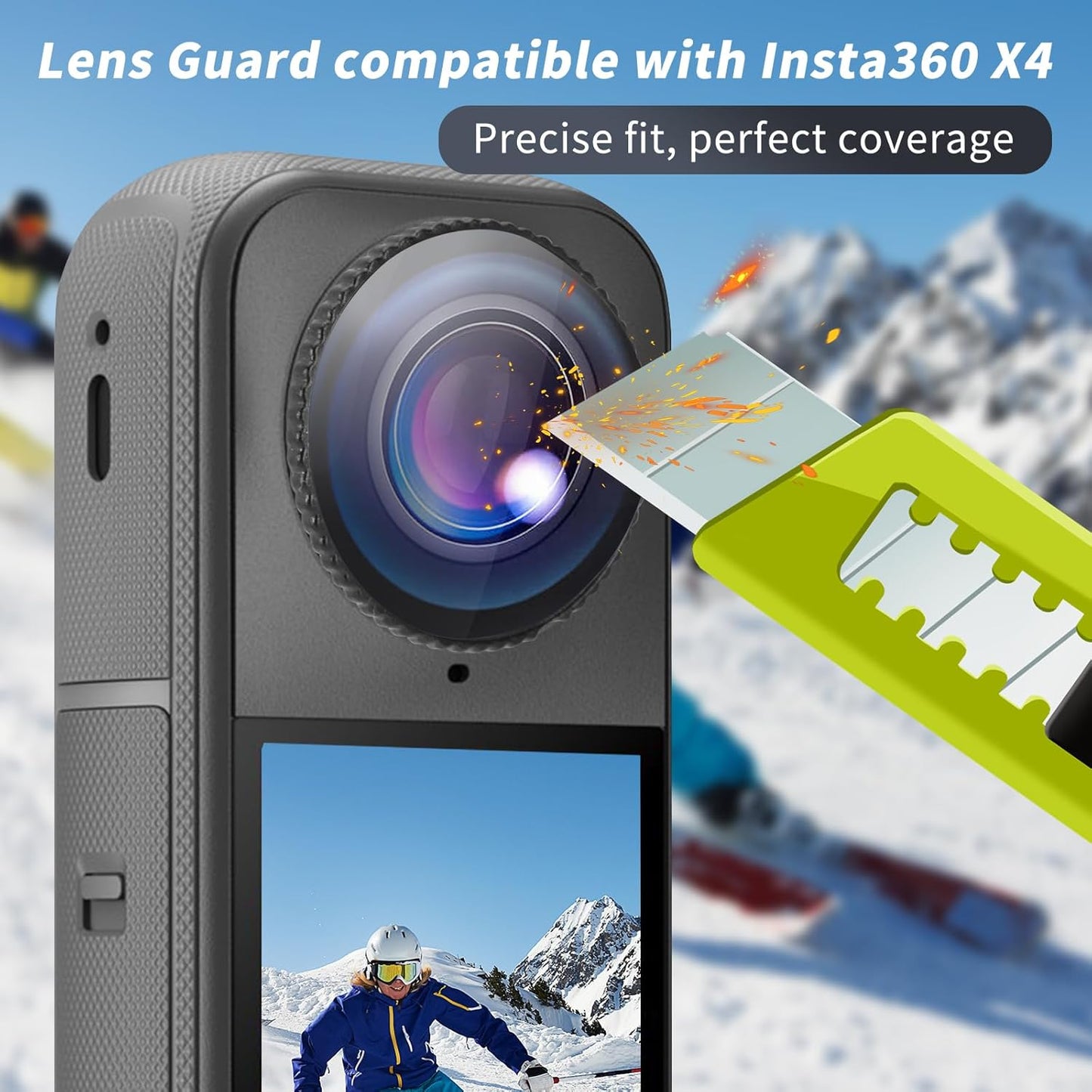 Vasgather 360 X4 Camera Protective Kit for insta Air Accessories Include-Screen Protector/Lens Guard/Silicone
