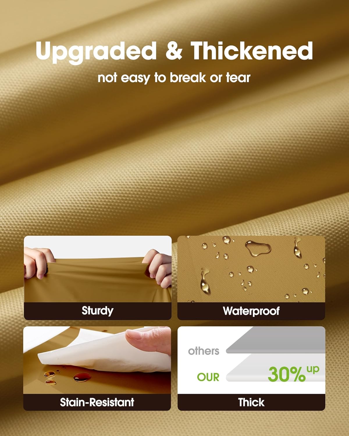Pureegg Disposable Plastic Tablecloths - 10 Pack, 54 x 108 Inch, Sturdy & Leakproof, Gold for Events