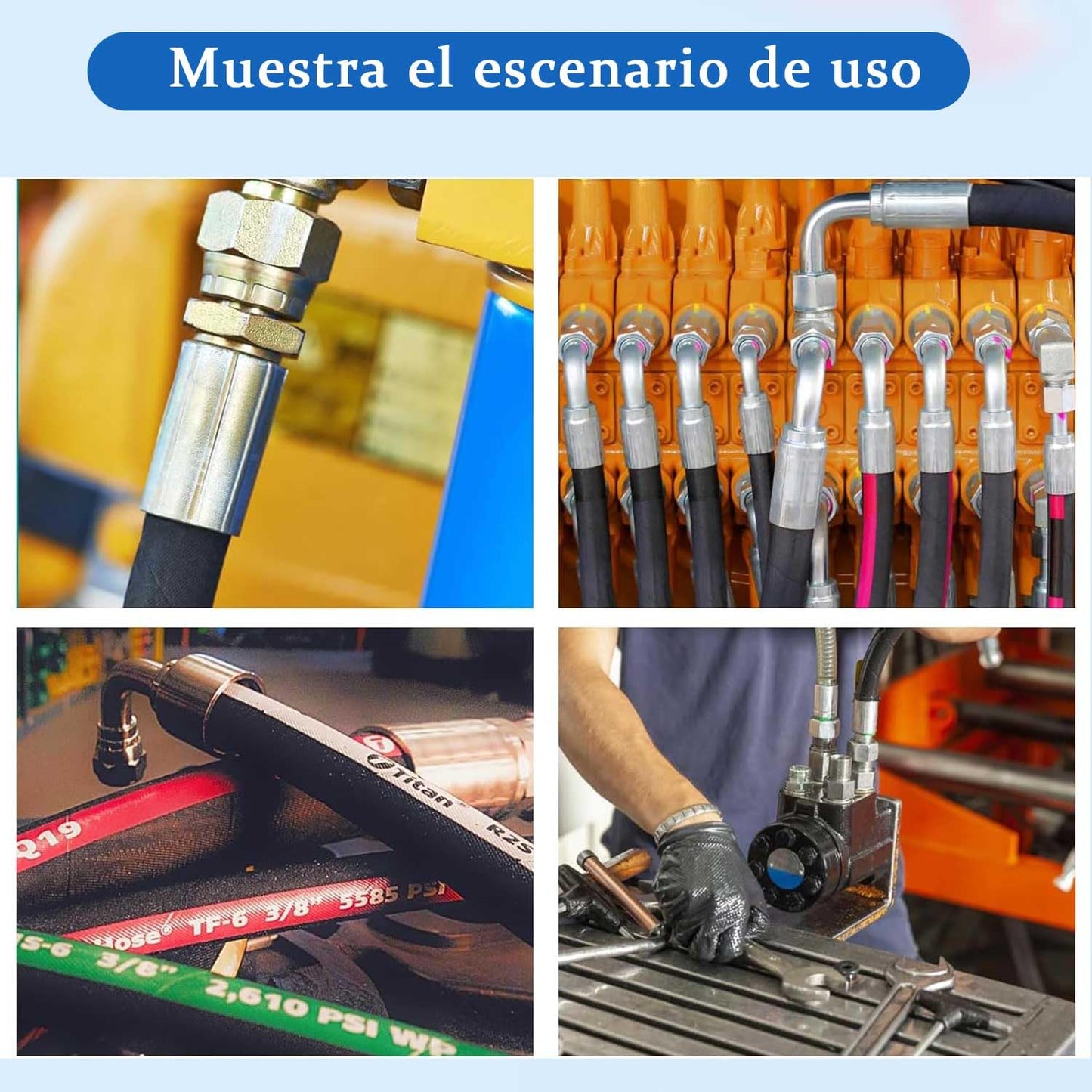 Hose Crimper with 8 Drill Sets,Hydraulic Manual Crimping Machine,Single and Double Braided Hose Crimper with Diameters 0.25 to 1 Inch (1000 Tons)