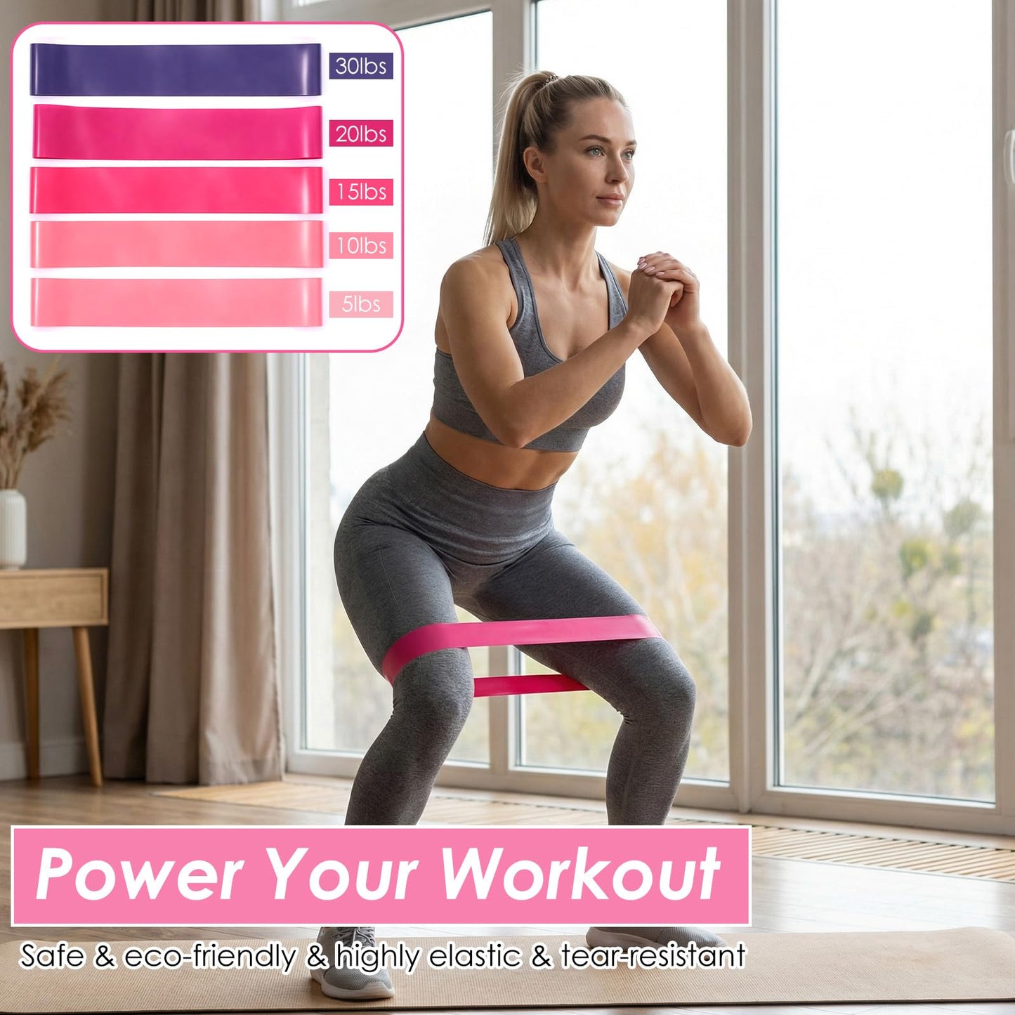 MSHHDK Workouts Pilates Equipment Set Pilates Kit for Home with Ring and Ball Resistance Bands Yoga Strap Socks Bag Guide Pilate Essentials Kit for Women Gym Home Starter Pilate Workout Kits
