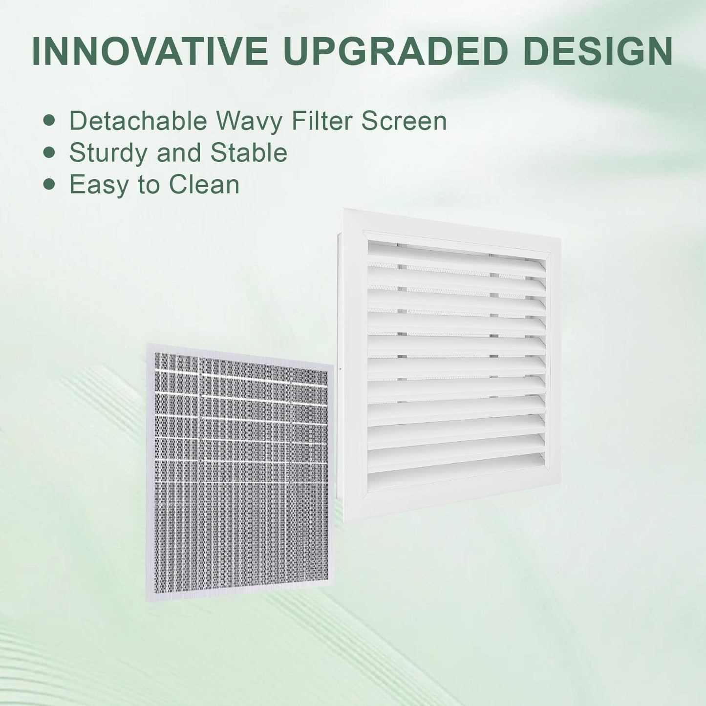 2-Pack 20"x20" Gable Vent - Premium Aluminum，Filter Screen for Removable, Ideal for Gables, Sheds, and Attics - Vent Opening 18"x18" - Boost Ventilation and Guard Against Moisture