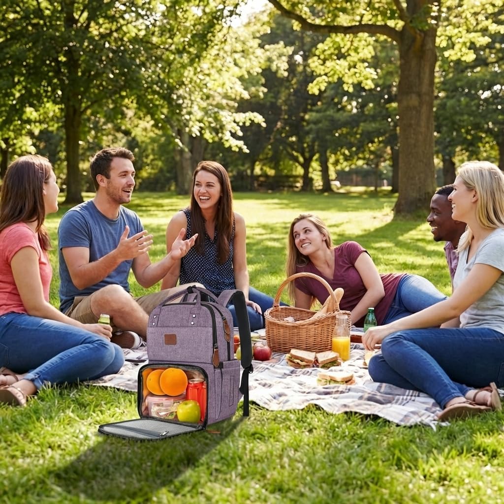 Backpack Backpacks 15.6 inch MATEIN Laptop with Lunch Box, Insulated Women with Cooler Compartment, Fits Laptop Water
