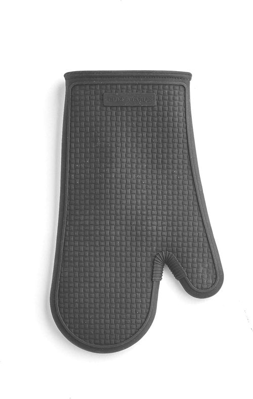 Harman Silicone Oven Mitt - Textured Grip for Safe Handling | 7" x 12" - Black