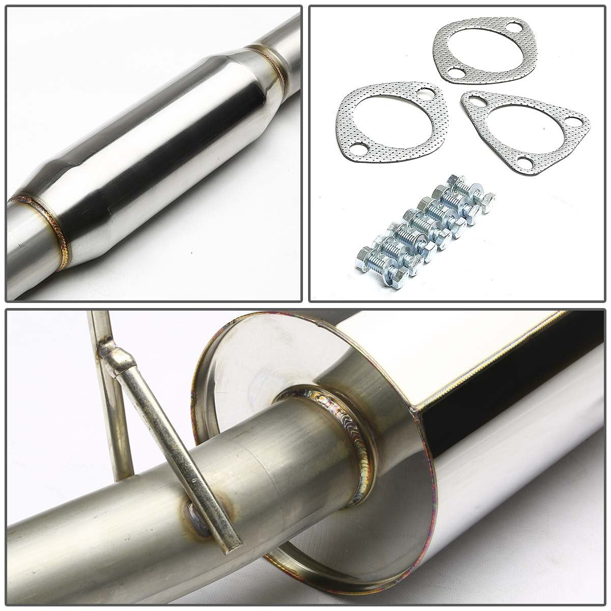 DNA MOTORING CBE-HP92-NRT Cat Back Exhaust System [Compatible with 92-96 Honda Prelude]