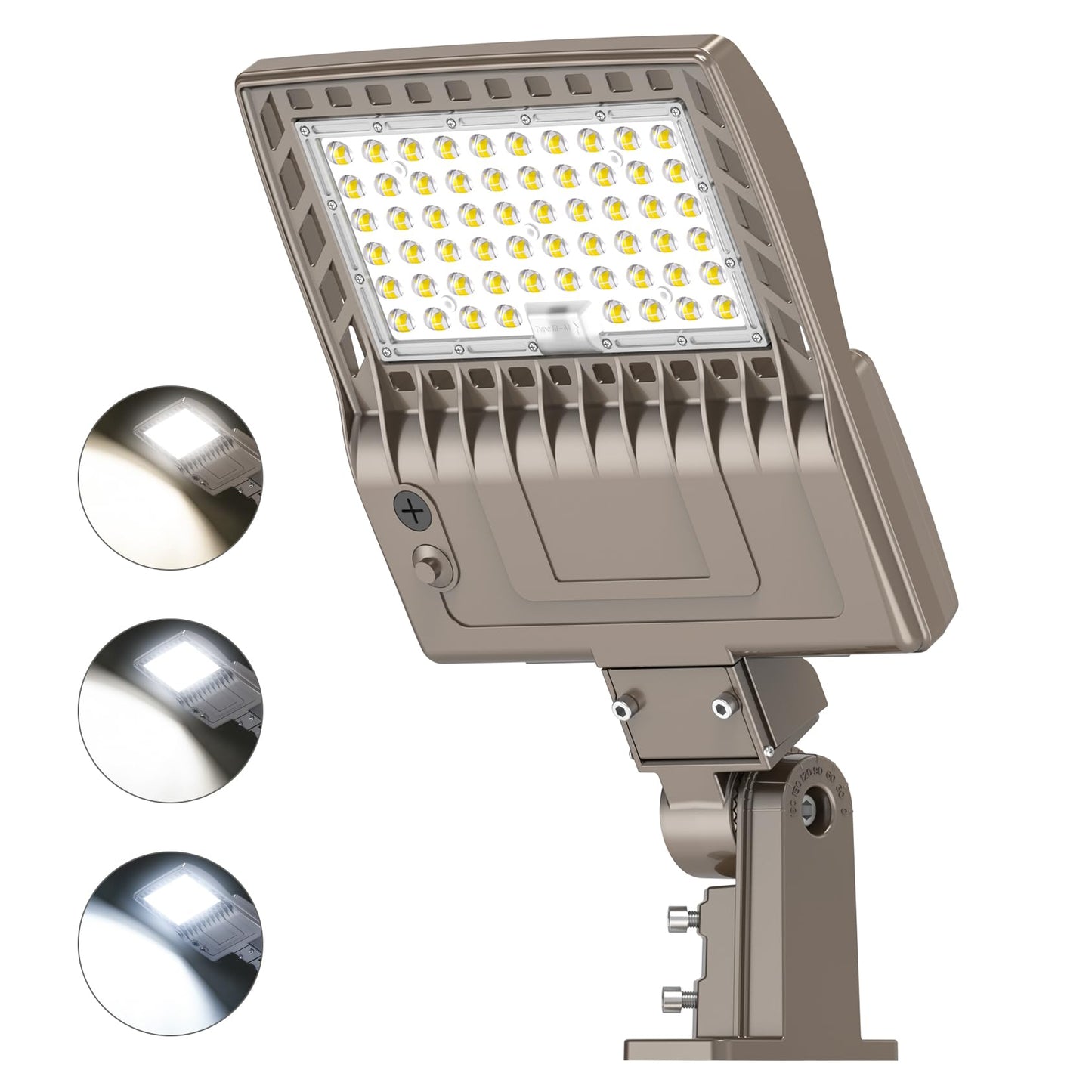 LED Parking Lot Light 200W/160W/120W Adjustable, ETL Listed 30000LM Commercial Shoebox Light 4500K 5000K 5700K Tunable, Area Lights Fixture with Photocell IP65 Waterproof Arm& Slip Fitter Mount