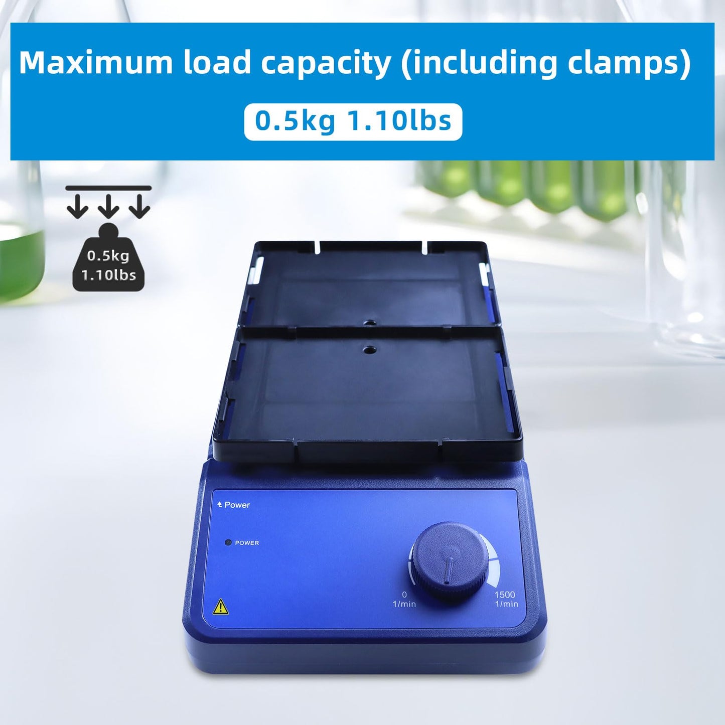 Microplate Mixers 96-Well Cell Culture Plate Mixer Adjustable 0-1500 RPM Laboratory Shaker Agitator (MX-M2)