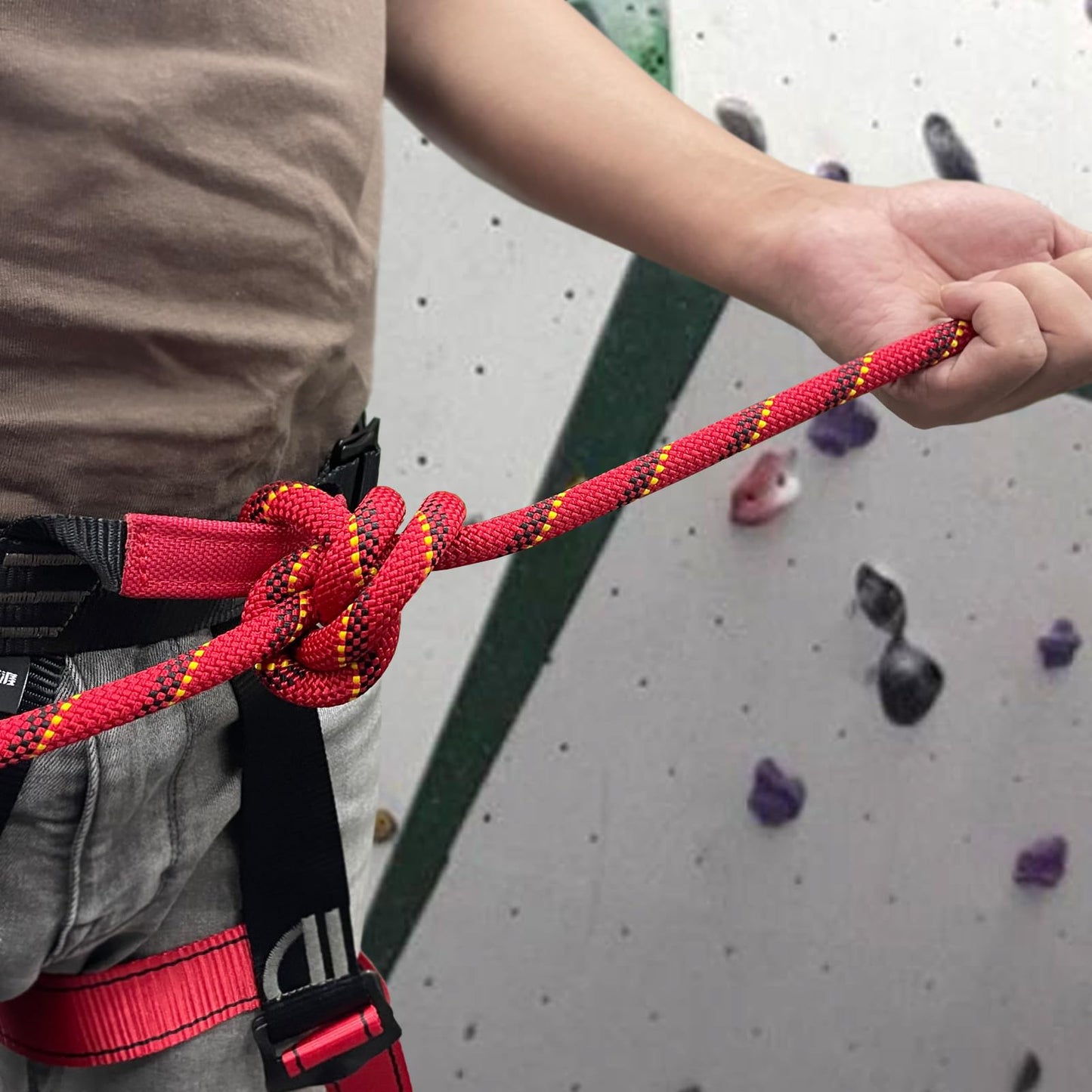 BlazeBeam Static Climbing Rope 10.5mm UIAA Static Line Rappelling Rope 45M (150ft) Nylon Kern Mantle Rope for Escape Rope Rock Climbing, Mountain Tree Climbing, Hauling, Rescue